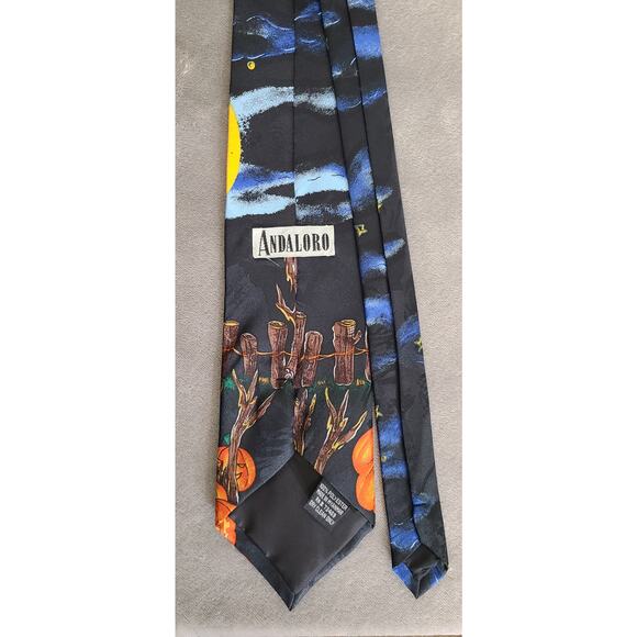 Andaloro Holiday Halloween Design Neck Tie 100% Polyester - Picture 2 of 3
